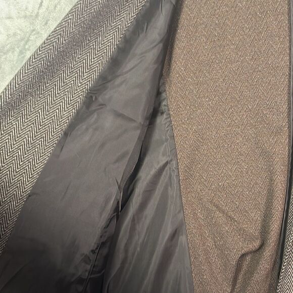 Anne Klein Brown Black Chevron Open Front Blazer Jacket Size XL - Picture 9 of 12